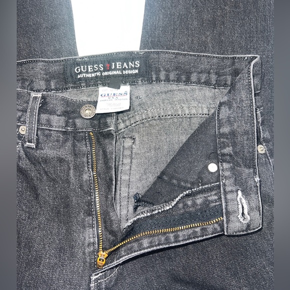 Guess Women's Black Mid-rise Straight Leg Denim Jeans; 27; Sz 4 - Picture 4 of 6